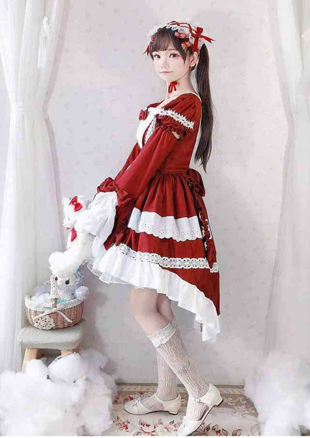 メイド服 ゴシック ロリータ ワンピース アニメ 春 夏 秋 冬