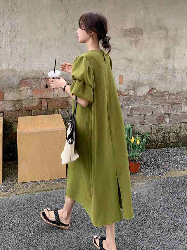 ワンピース レディース ワンピドレス シャツワンピース フレアワンピース ロジスワンピ 送料無料 個性的 春服 夏服 ミモレ ロング 袖ありの通販は