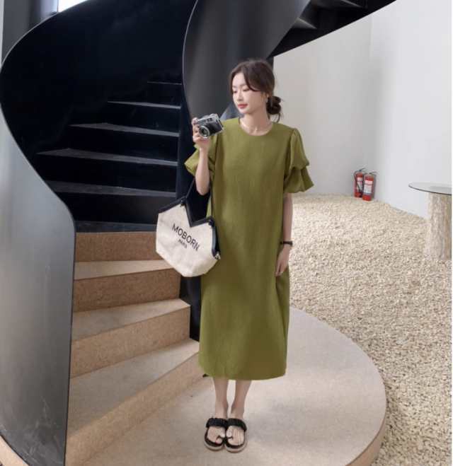 ワンピース レディース ワンピドレス シャツワンピース フレアワンピース ロジスワンピ 送料無料 個性的 春服 夏服 ミモレ ロング 袖ありの通販は
