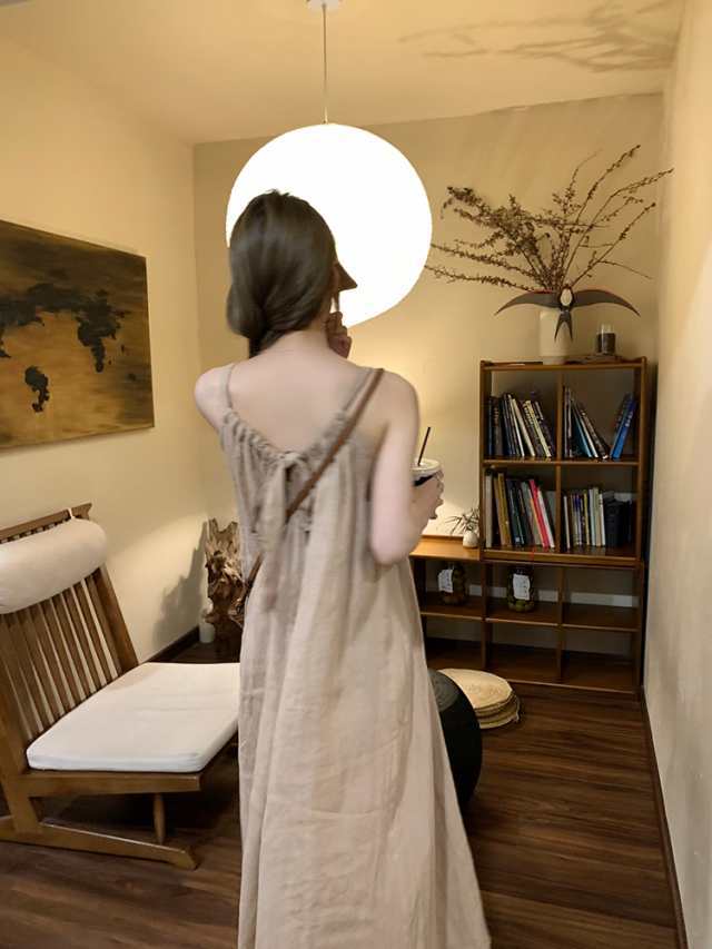 送料無料 個性的 夏服 ワンピース ワンピドレス フレアワンピース キャミワンピ ロジスワンピ ロング アンクル 袖なし ノースリーブ Uネの通販は