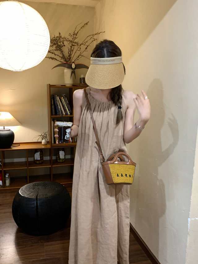送料無料 個性的 夏服 ワンピース ワンピドレス フレアワンピース キャミワンピ ロジスワンピ ロング アンクル 袖なし ノースリーブ Uネの通販は