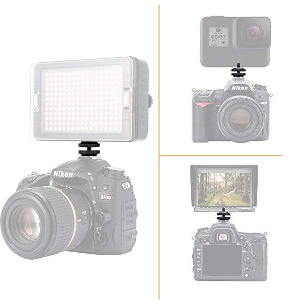 カメラシューアダプター 「4パック」 1/4ネジ マウント ダブル ホットシュー ICレコーダー 連結可 DSLR/三脚/一眼レフ/ビデオカ  ...の通販はau PAY マーケット - nogistic