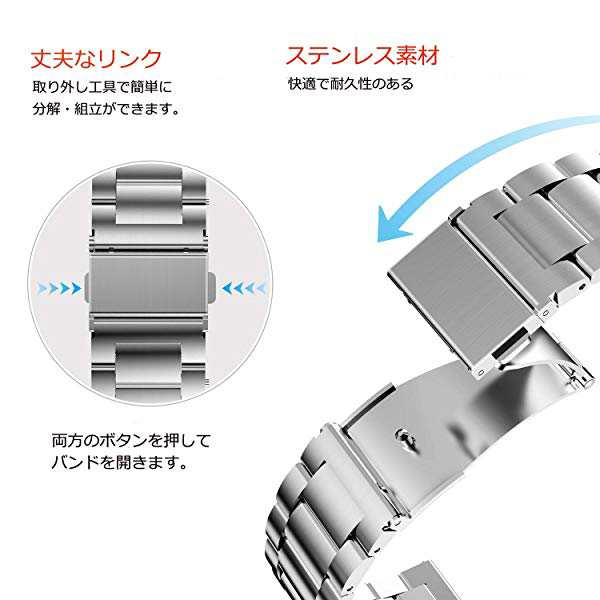 for Apple Watch バンド 42mm&44mm ステンレス, ビジネス風のベルト