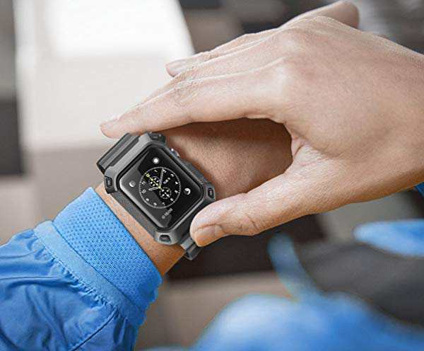 Apple Watch Series 3 ケース バンド 一体 落下衝撃 吸収 アップルウォッチ シリーズ 3 対応 カバー (Apple  watch3 42mm)｜au PAY マーケット
