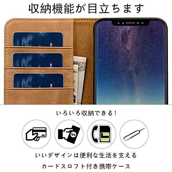 Iphonexrケース 手帳型 アイフォンxrケース 3枚カード スマホケース 携帯ケース レザー 耐汚れ 全面保護 マグネット式 横置き I の通販はau Pay マーケット ロールショップ