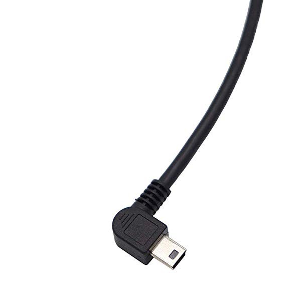 USB 2.0 ミニ ケーブル USB(A) オス USB(miniB) オス L型 左右90°方向