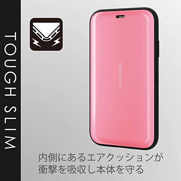 iPhone 11 ケース 耐衝撃×薄軽 TOUGH SLIM 画面 守るシェルフラップ