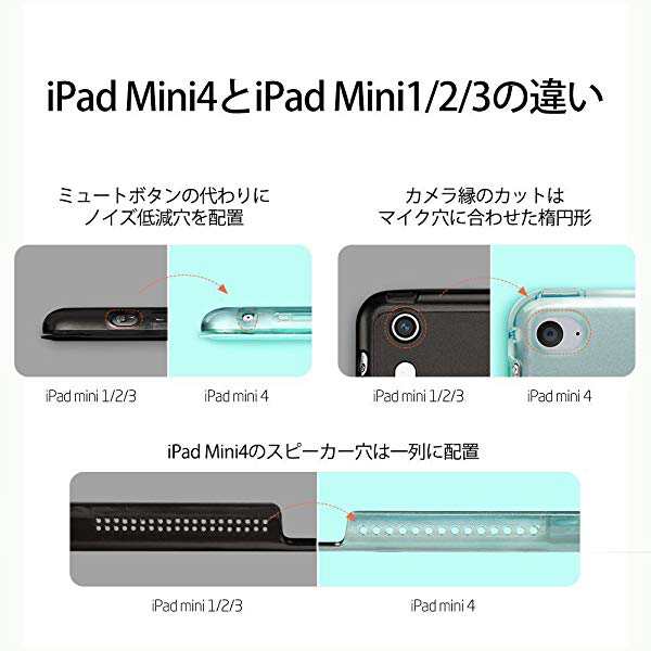 Esr Ipad Mini ケース クリア Ipad Mini2 ケース レザー Pu Ipad Mini3 ケース 軽量 スタンド機能 傷つけ防止 オートスリープ ハ の通販はau Pay マーケット Lavett