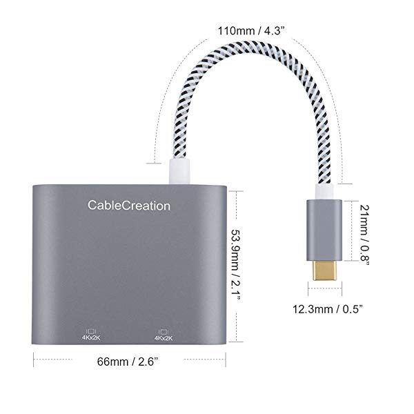 送料無料 USB-C to デュアルHDMI 4K Type C to 2 HDMI変換アダプタ(Thunderbolt 3対応) オスーメス(M to  F MacBook Pro MacBook iMac 20 の通販はau PAY マーケット - ロールショップ