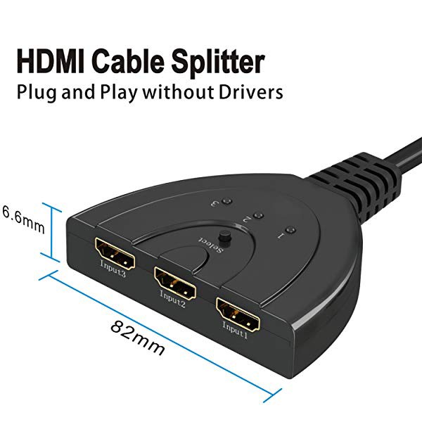 Hdmi切替器 Hdmi分配器 セレクター 3入力1出力 1080p 3d対応 メス オス 電源不要 Fire Tv Stick Xbox One ゲーム機 液晶テレビ の通販はau Pay マーケット Lavett