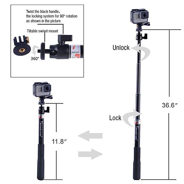 GoPro Hero8/7/6/5,4,3,1/4ネジ穴コンパクトカメラRICOH THETA V/S