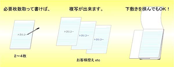 ノーカーボン 複写 レポート用紙 横罫 B5 2冊入り 送料無料の通販はau Pay マーケット Kaga Lab Au Pay マーケット店