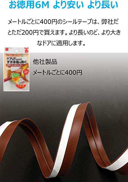 隙間テープ ドア 窓 玄関下 すきま風防止 冷気遮断 防音防虫 パッキン サッシシールテープ すきま風ストッパー 断熱シート 茶色 ...の通販はau  PAY マーケット - Kaga.Lab au PAY マーケット店