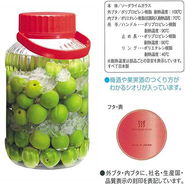 送料無料 果実酒びん クリア 5000ml 5リットル 7号 日本製 I-71805-R-A