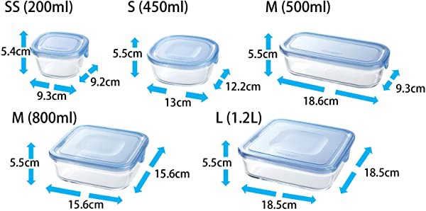 Iwaki イワキ 耐熱ガラス 密閉容器 アクアブルー 角型 M 500ml パック レンジ Kb3246 Blnの通販はau Pay マーケット Lavett