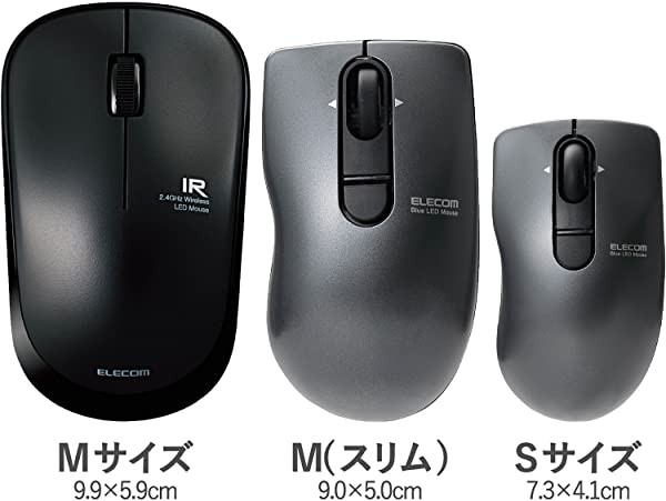 送料無料 マウス ワイヤレス (レシーバー付属) Mサイズ 3ボタン 静音 クリック音95%軽減 チルトホイール Micro Grast Switch  ポップ ブラ｜au PAY マーケット