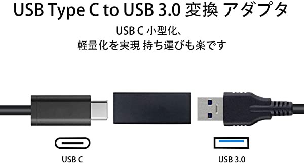 TYPE-C USB 変換アダプター 2個 変換コネクタ 変換 黒色