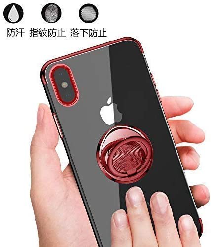 iPhone 12 mini ケース リング付き クリア 透明 TPU 耐衝撃 車載