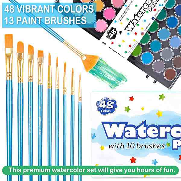 固形水彩絵具 48色セット 固体水彩 水彩絵の具 ブラシ13本 パレット 透明 溶けやすい 速乾 大人の塗り絵 水彩画 お絵描き 野外ス の通販はau Pay マーケット Lavett 固形水彩絵具 48色セット 固体水彩 水彩絵の具 ブラシ13本 パレット 透明 溶けやすい 速乾 大人の塗り絵 水彩画 お絵描き 野外ス の通販はau Pay マーケット Lavett