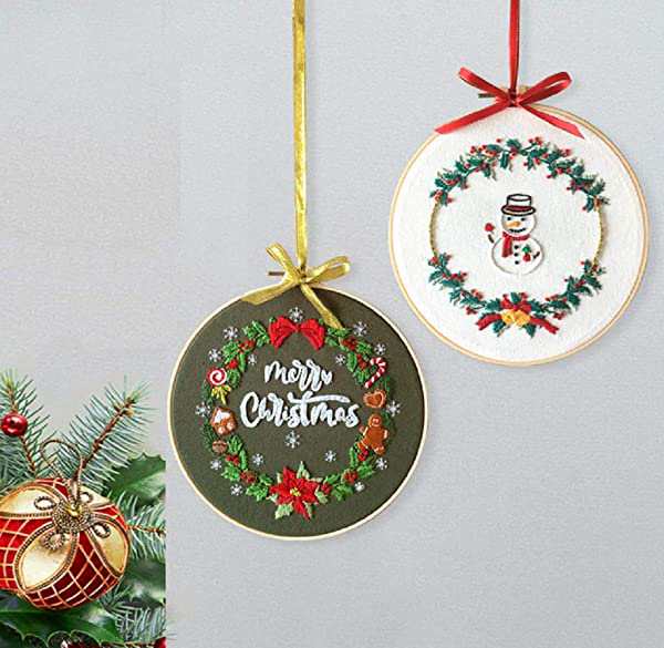 刺繍キット 刺しゅう クリスマス飾り クロスステッチキット 初心者向け DIY 手作り 刺繍枠2本 内径約20CM 刺繍糸 刺繍用布2枚  刺...の通販はau PAY マーケット - Kaga.Lab au PAY マーケット店