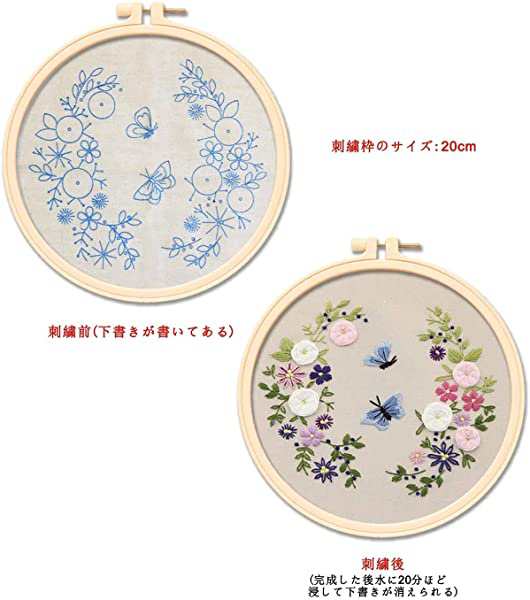 刺繍キット 刺しゅう クリスマス飾り クロスステッチキット 初心者向け DIY 手作り 刺繍枠2本 内径約20CM 刺繍糸 刺繍用布2枚  刺...の通販はau PAY マーケット - Kaga.Lab au PAY マーケット店