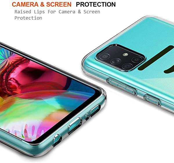 Galaxy A51 4G ケース カバー 花柄プリント クリア TPU シリコン 透明