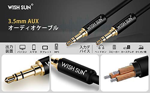 3 5mm オーディオケーブル 1 5m ステレオミニプラグ Aux接続 高音質再生 ブラック Iphone Ipad Psp ホームステレオ カーステレオ の通販はau Pay マーケット Nogistic