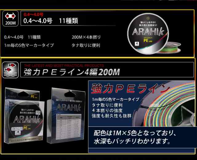 強力 ｐｅライン 4編0m 0 4号 4号 11種類 1ｍ毎の５色マーカータイプ 船釣り 釣り糸 海釣り 投げ釣り Peラインtfの通販はau Pay マーケット Atabah