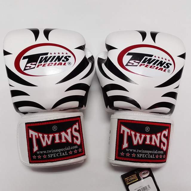 新品 正規 TWINS 本格 ボクシンググローブ T白黒 /サイズ選択/8/10/12