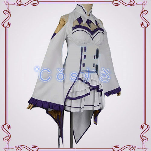 Re：ゼロから始める異世界生活 エミリア コスプレ衣装 高品質 新品 Cosplay アニメ イベント パーティー 仮装　_3