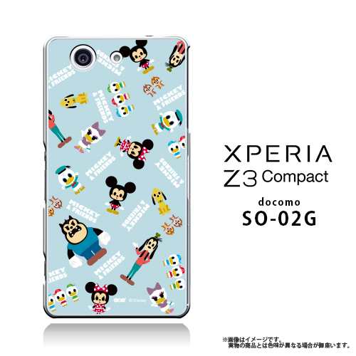 Xperia Z3 Compact So 02g クリアケース Disney ディズニー Mickey Friends ブルー スマホケース Z3 の通販はau Pay マーケット M Fａｃｔｏｒｙ