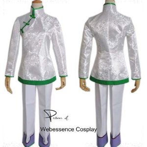 鬼灯の冷徹 白澤 風 衣装+ウイッグ+靴 コスプレ衣装 完全オーダメイド