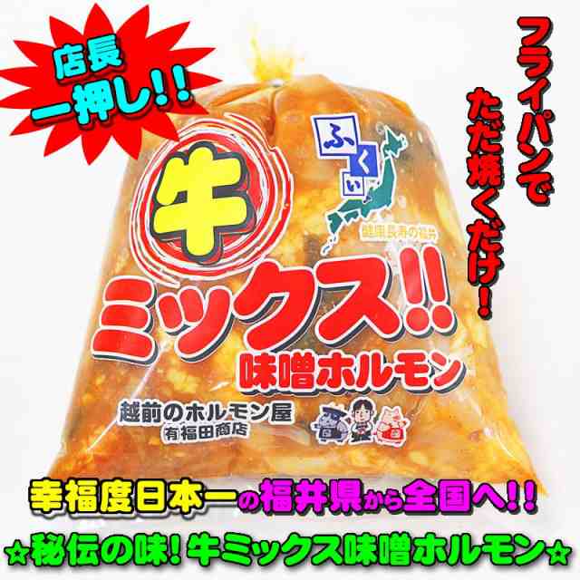 牛ミックス味噌ホルモン400g 肉 専門店秘伝の味 肉 バーベキュー 焼肉 もつ BBQの通販はau PAY マーケット - 越前のホルモン屋