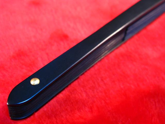鉄扇 8寸 黒 無地 (TS-B) 武の誉！侍の持ち物！ 護身にも！？ @9 (市)★_3