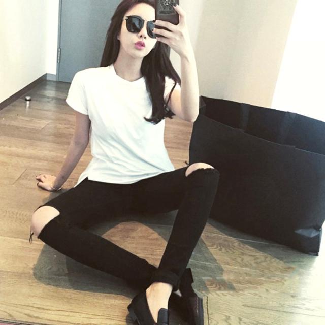 即納 春新作 夏新作 ダメージ スキニー スキニーパンツ レディース 黒スキニー 膝あき ダメージ デニムパンツ ジーンズ Gパン ジーの通販はau Pay マーケット レディスファッション安カワセール Hello