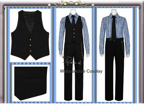 ONE PIECE（ワンピース）サンジ風　ウィッグ 付きセット　 コスチューム  コスプレ衣装  完全オーダメイドも対応可能 ONE PIECE（ワンピース）サンジ風 ウィッグ 付きセット コスチューム