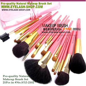 メイクブラシセット、化粧ブラシセット、お洒落な専用収納ケース付き21本セット STZ-2102