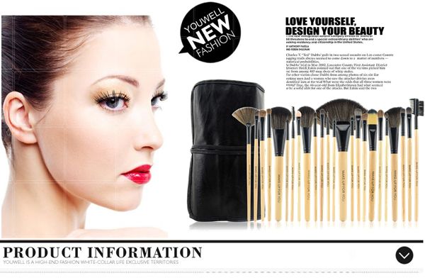 メイクブラシセット、化粧ブラシセット、お洒落な専用収納ケース付き24