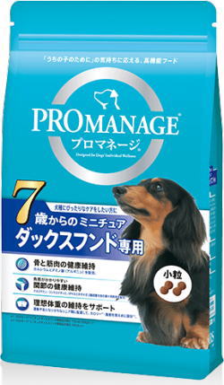 マースジャパン　プロマネージ　７歳からのミニチュアダックスフンド専用　シニア犬用　４ｋｇｘ３個（ケース販売）　ＫＰＭ８０