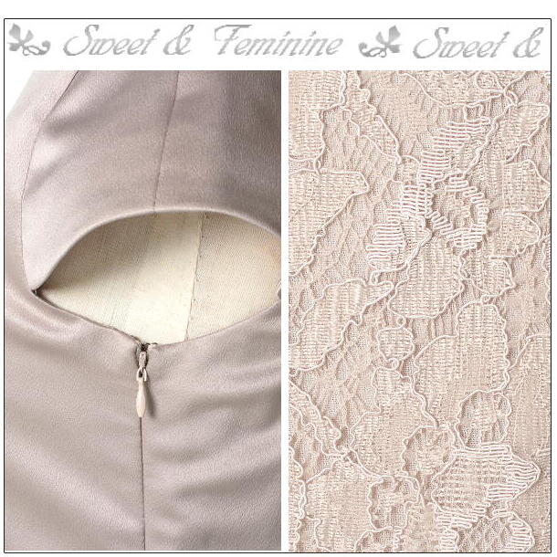 パーティー ワンピース リボン レース パーティードレス 7号 9号 11号