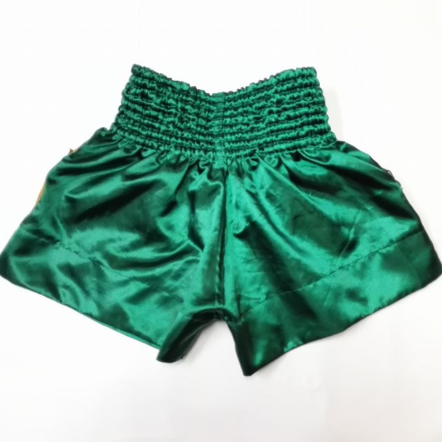新品 サテン 68 LUMPINI ボクシング パンツ S/M/L/XL 選択 緑金横炎