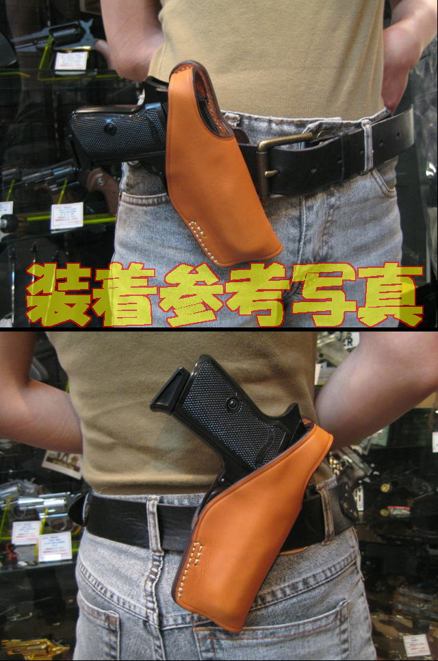 革製 サムブレイク ヒップホルスター リボルバー 6〜6.5in用 No.233