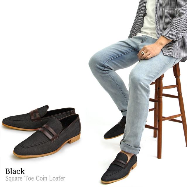 Glabella グラベラ スクエアトゥコインローファー メンズ 靴 デニム シューズ ハンドステッチ 低反発インソール 011 Tblgの通販はau Pay マーケット 株式会社スプースベイスン