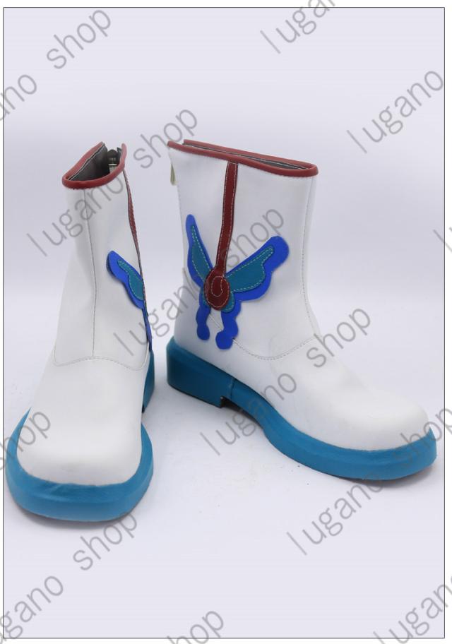 鬼灯の冷徹 白澤（はくたく） 風 コスプレ専用靴 ブーツ コスプレ靴