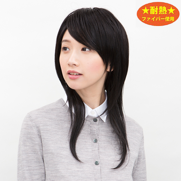 レディースウィッグ スパイシーロング(スタンダードブラック)(ファッションウィッグ,パンドアール,イメージチェンジ)
