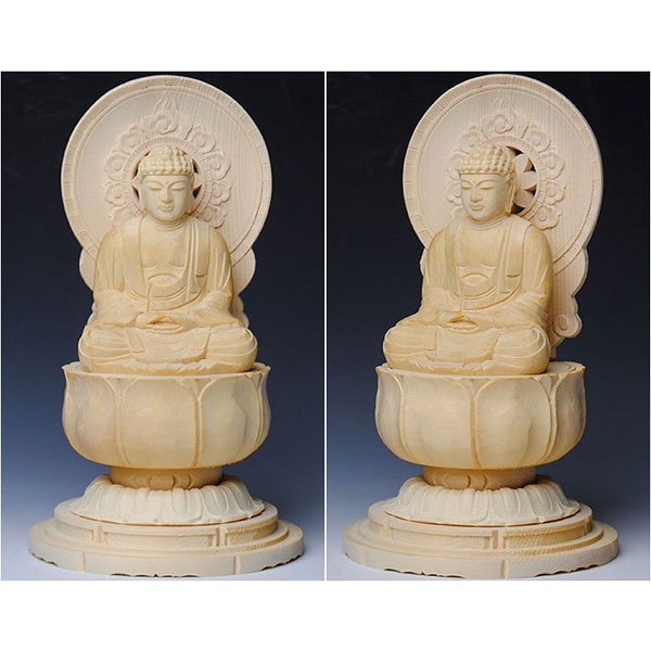 【仏像】香る檜、平安丸台釈迦如来2.5寸、送料無料の通販は