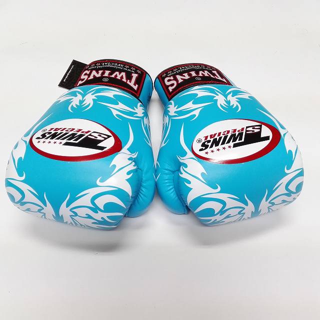 新品 正規 TWINS 本格 ボクシンググローブ トライバルBL /サイズ選択/8/10/12/14/16/大人用/子供用/ムエタイ/本革製/マジックテープ式