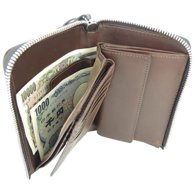 【商品レビューで＋5％】コルボ CORBO 財布 コルボ 二つ折り財布 face BridleLeather corbo. ファスナー 小銭入れあり 1LD-0225_4