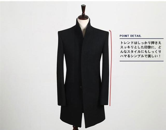 ウールトレンチコートコート ウールロング丈コート メンズコート ウールコートメンズ アウター ダッフルコート ブラックグレーの通販はau Pay マーケット 大頭商店