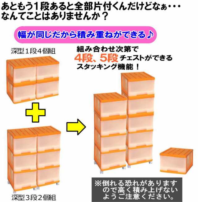 収納ケース 引き出し スリム カラフルチェスト プラスチック 完成品 深